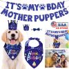 aDog Birthday Bandana Hat Set Dog Birthday Party Supplies Cute Dog Birthday Banner Decoration with Hat Bandana Bowtie