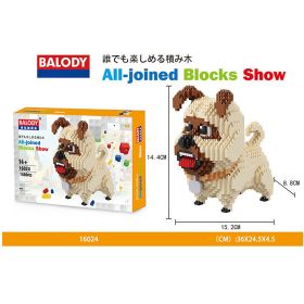 Cartoon Simulation Pet Dog Building Blocks Mini Dachshund Poodle Doberman Model Children's Toy Gift Dog Pet Building Blocks