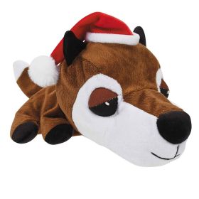 DGR FatHedz Holiday Fox Plush Dog Toy with Squeaker