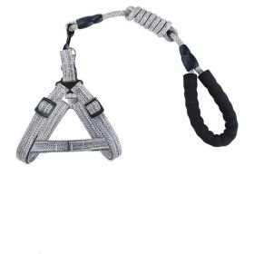 Reflective Pet Leash And Collar Set - Keep Your Furry Friend Safe And Stylish!