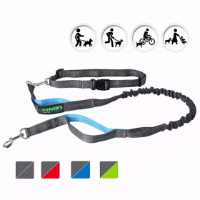 JESPET Hands-Free Bungee Dog Leash with Adjustable Waist Belt and Dual Control Handles