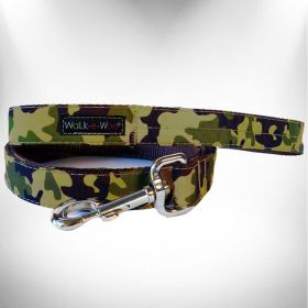 Camo Dog Lead - Brown Webbing or Hot Pink