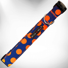 Elegant Red Polka Dot Dog Collar by Walk-e-Woo