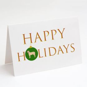 Sato Dog Happy Holidays Greeting Cards Pack of 8 Blank Cards with Envelopes Whimsical A7 Size 5x7 Blank Note Cards