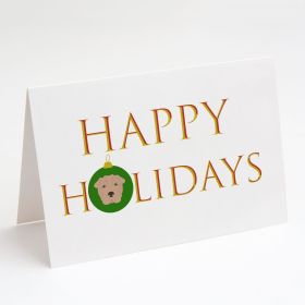 Shar Pei - Dog Face Happy Holidays Christmas Greeting Cards Pack of 8 Blank Cards with Envelopes Whimsical A7 Size 5x7 Blank Note Cards