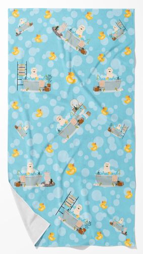 Great Pyrenese in Bathtub Bath Towel Large Oversized Plush Fitness Body Towel, Ultra Soft Absorbent Quick Drying, 42"L x 24"W