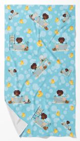 Chocolate Dachshund in Bathtub Bath Towel Large Oversized Plush Fitness Body Towel, Ultra Soft Absorbent Quick Drying, 42"L x 24"W