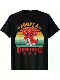 Adopt A Demodog Funny Dog Lovers Gift For Men Women T-Shirt Selected Pure Cotton Fun Design,