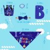 aDog Birthday Bandana Hat Set Dog Birthday Party Supplies Cute Dog Birthday Banner Decoration with Hat Bandana Bowtie