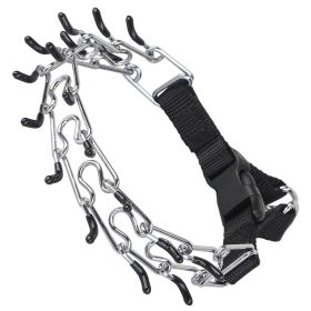 Adjustable Dog Choke Collar Training Chain Dog Necklace with Buckle for Small Medium Large Dogs (Option: DogProngCollarS)