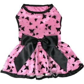 All Aflutter Pink &amp; Black Dog Dress (size: X-Small)