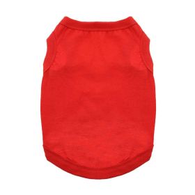 Cotton Dog Tank (Color: Flame Scarlet Red, size: X-Small)
