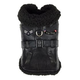 Top Dog Flight Harness Coat by Doggie Design (Color: Black, size: XX-Large)