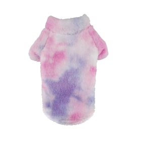 Soft Plush Pullover (Color: Tie-Dye Pink & Purple, size: 3XL)