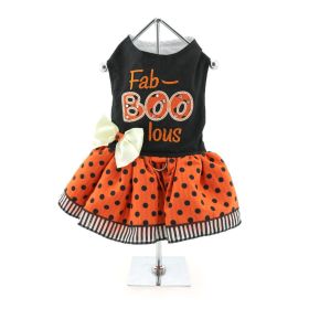 Halloween Dog Harness Dress (Color: Fab-BOO-lous, size: large)