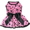 All Aflutter Pink &amp; Black Dog Dress
